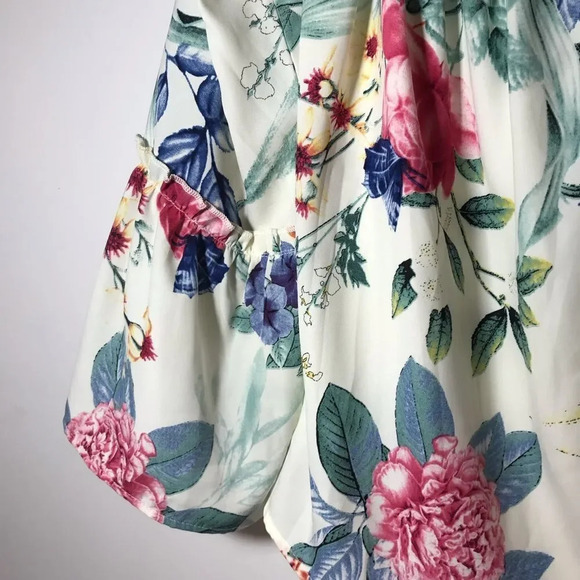 Peach Love California Off the Shoulder Cropped Top Large Summer Boho‎ Festival - Picture 3 of 8